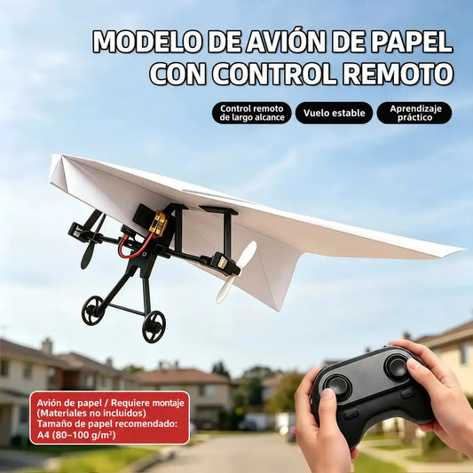 Avión de Papel RC con Control Remoto ✈️