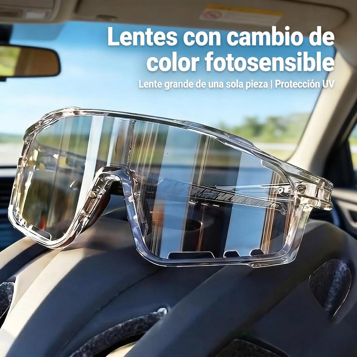 Lentes Inteligentes Fotocromáticos "Pro-Vision": Adaptación UV Automática y Anti-Viento